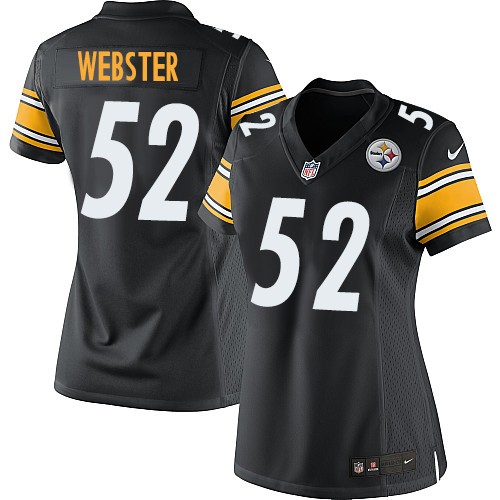 Women's Elite Mike Webster Nike Jersey Black Home - #52 NFL Pittsburgh Steelers